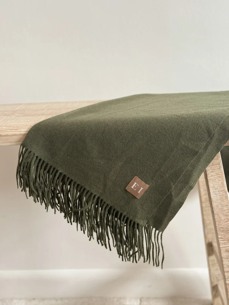 Delia Olive Green Decorative Throw