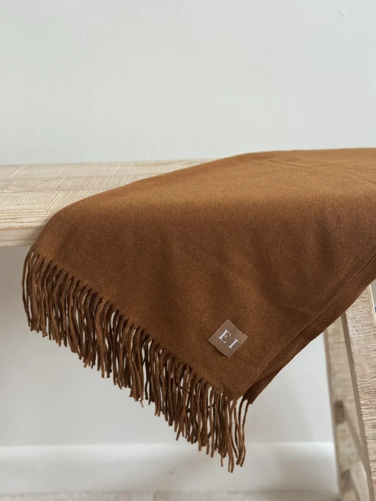Delia Rust Brown Decorative Throw