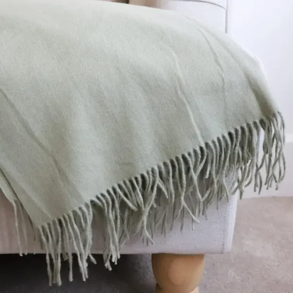Delia Sage Green Decorative Throw