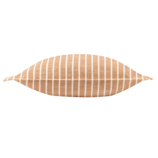 Tilly Woven Cotton Pecan Stripe Cushion - Image 2
