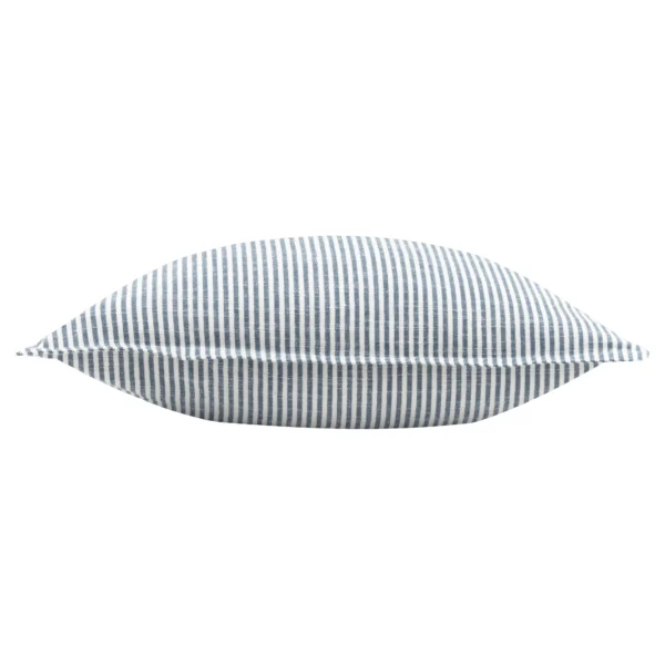 Tilly Woven Cotton Blue Stripe Cushion - Image 2
